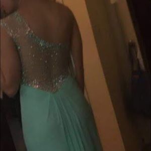 Teal prom dress